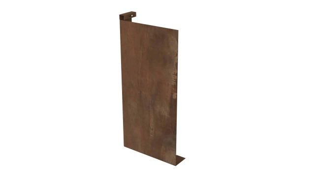 ZP Element krawędziowy końcowy H1000 corten warzywniak w nowoczesnym ogrodzie