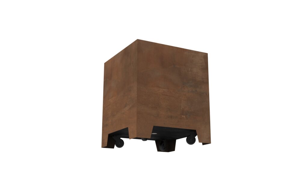 donica na kółkach ze stali corten Cecilia-2-mobile