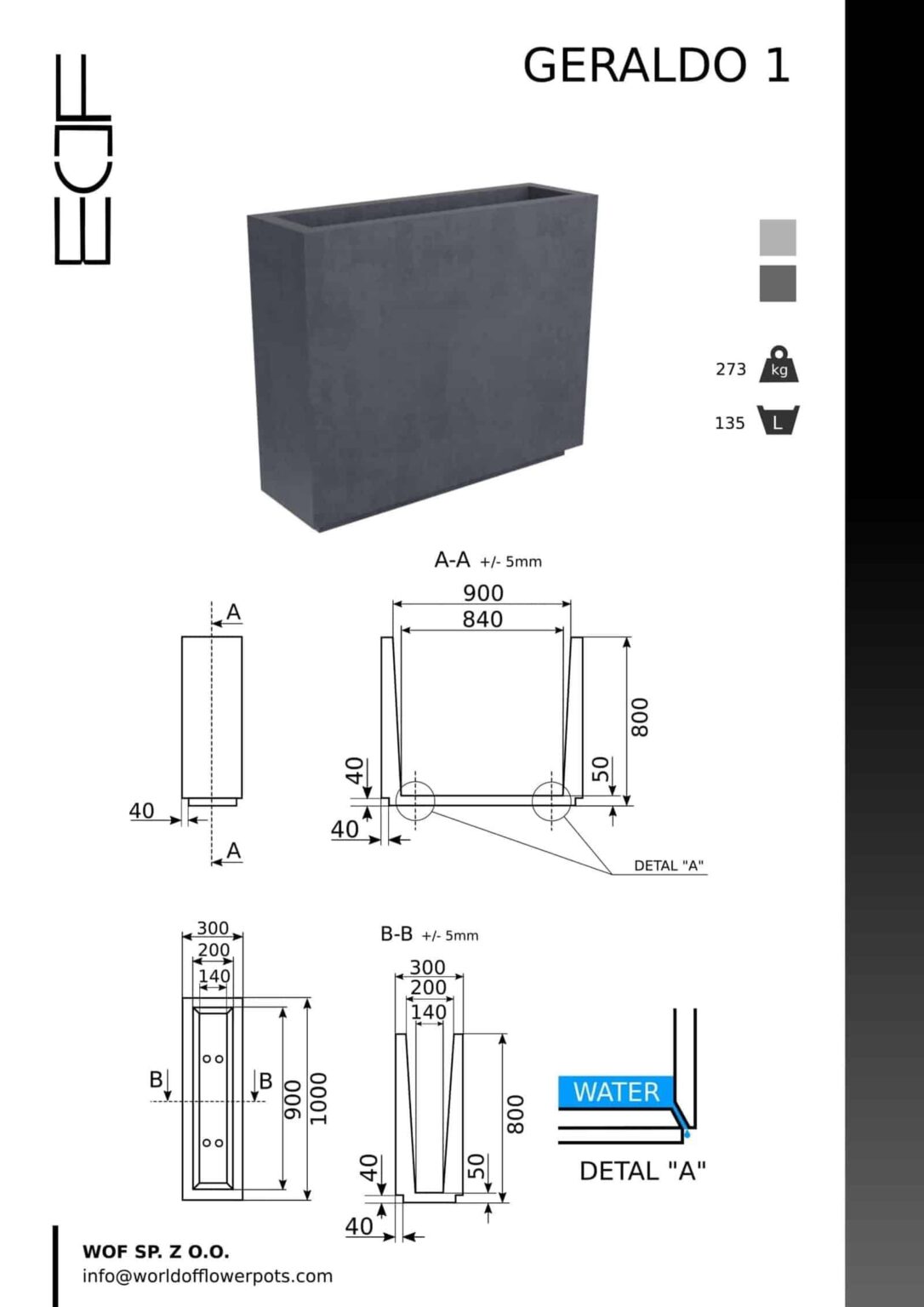 doniczka wysoka Geraldo 1