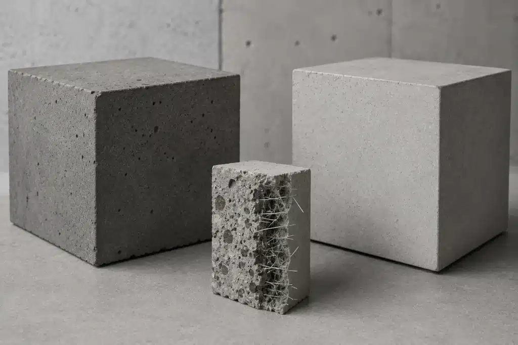 Porównanie struktury betonu UHPC i tradycyjnego betonu architektonicznego